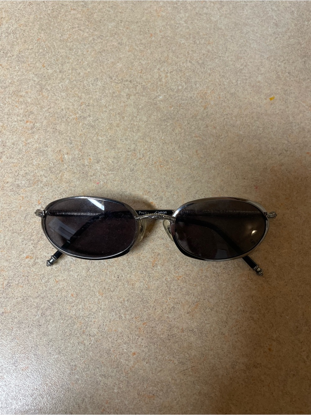 Vintage Black Oval Sunglasses